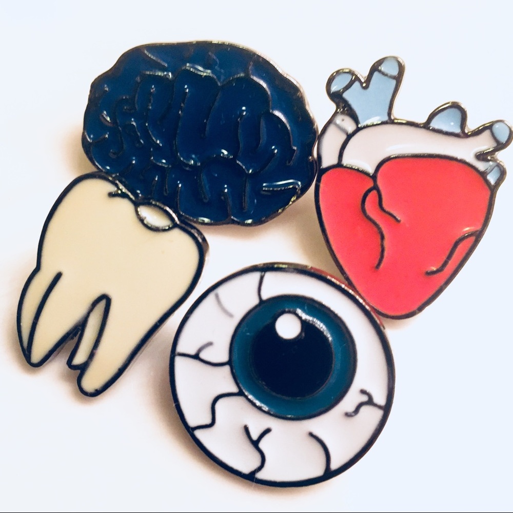 Set of 4 enamel pins